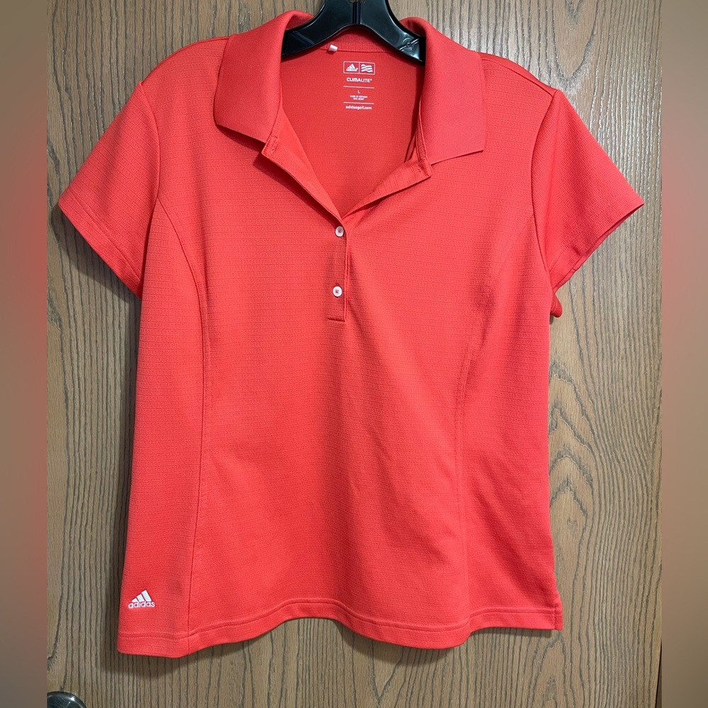 EUC Adidas Golf Polo in Vibrant Red